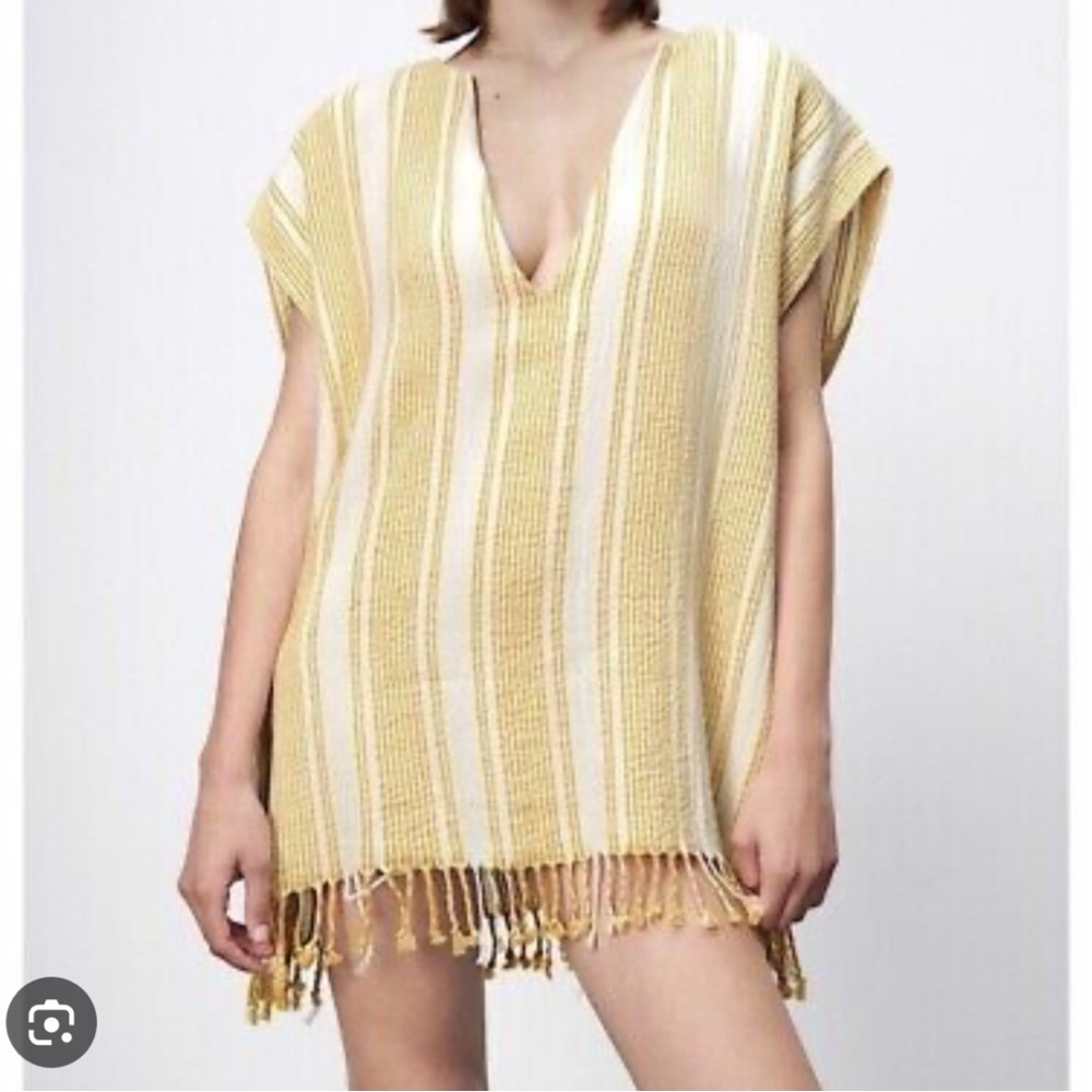 zara yellow coverup size S-M